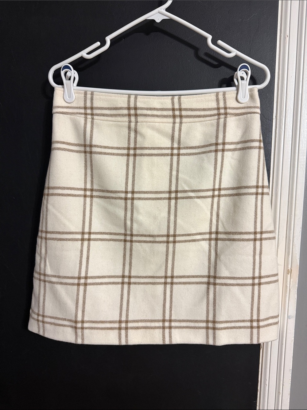 J. Crew Factory Wool Blend Plaid Mini Skirt Size: 6